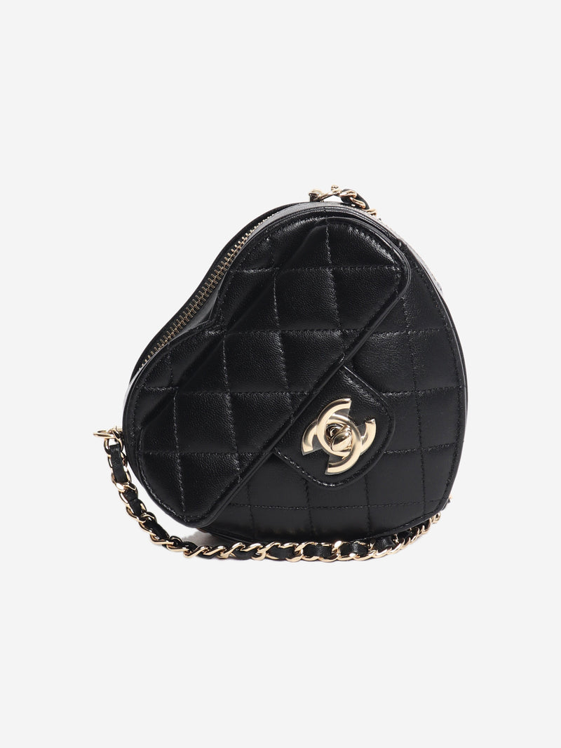 Black 2021 lambskin heart bag