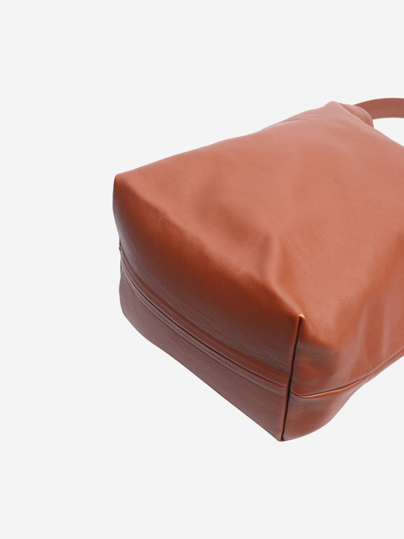 Brown leather bucket bag Tote Bags Isaac Reina 