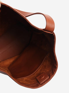 Brown leather bucket bag Tote Bags Isaac Reina 