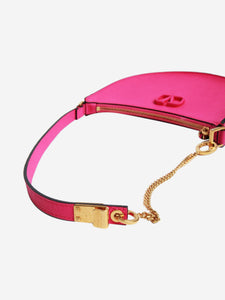 Valentino Neon pink V-Logo signature mini shoulder bag