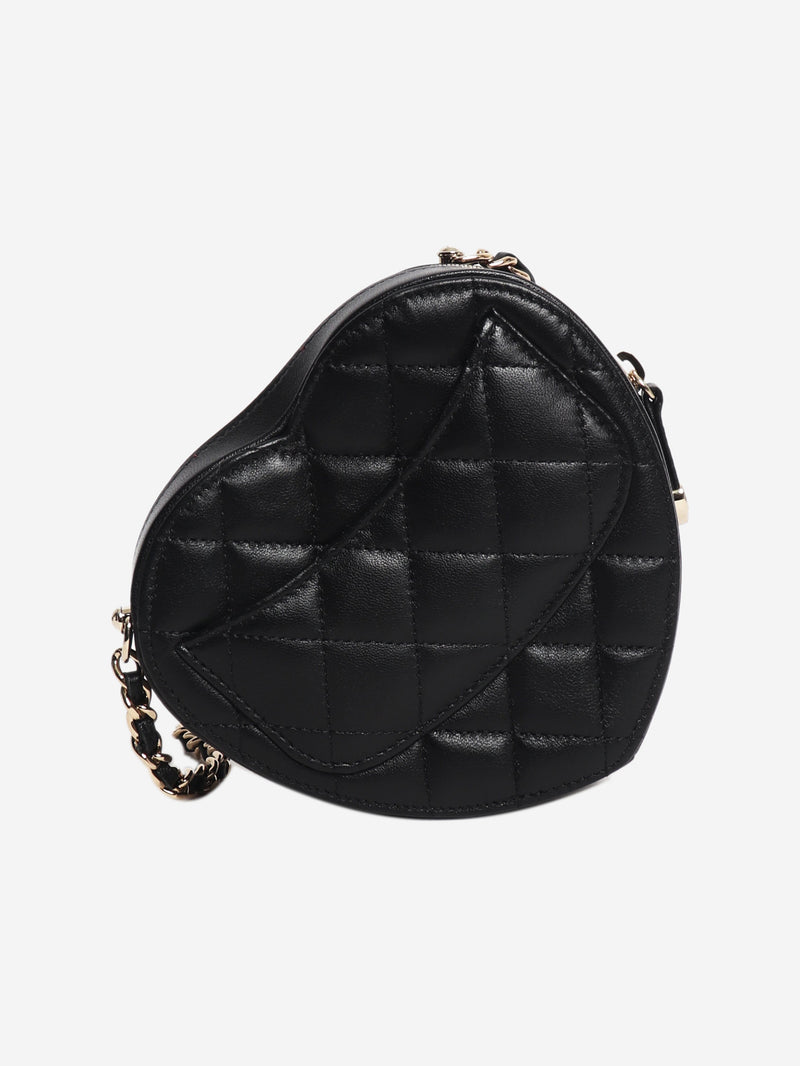 Black 2021 lambskin heart bag