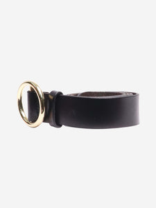 Frame Black round buckle belt