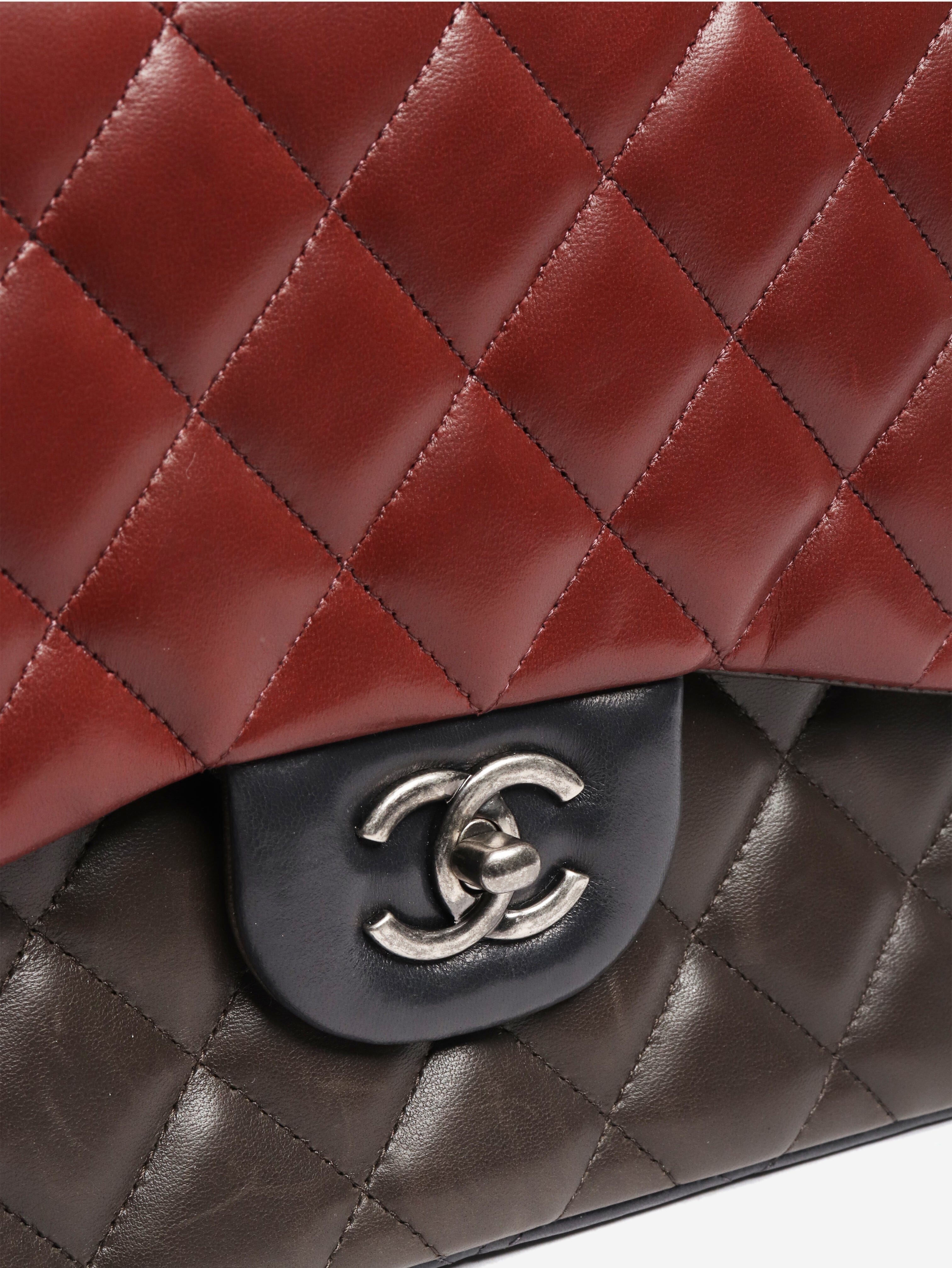 Tri-Color 2013 jumbo lambskin Classic double flap shoulder bag Shoulder bags Chanel 