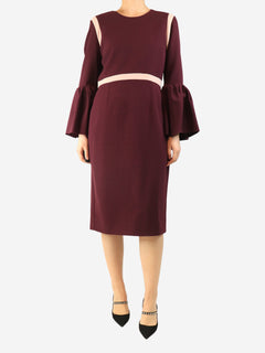 Purple crepe midi dress - size UK 14 Dresses Roksanda 