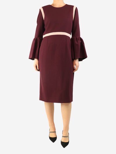 Purple crepe midi dress - size UK 14 Dresses Roksanda 