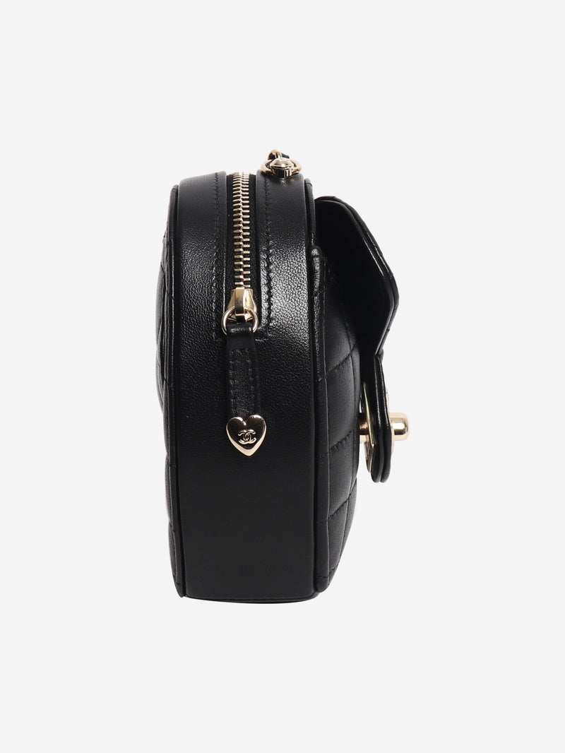 Black 2021 lambskin heart bag
