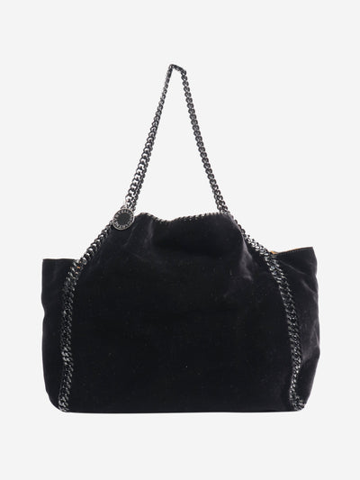 Black velvet Falabella tote bag Tote Bags Stella McCartney 
