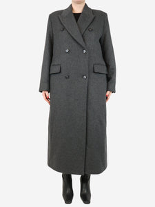 Marcela Graphite Banie wool boyfriend coat - size One Size