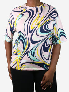 Emilio Pucci Pink swirly printed t-shirt - size L