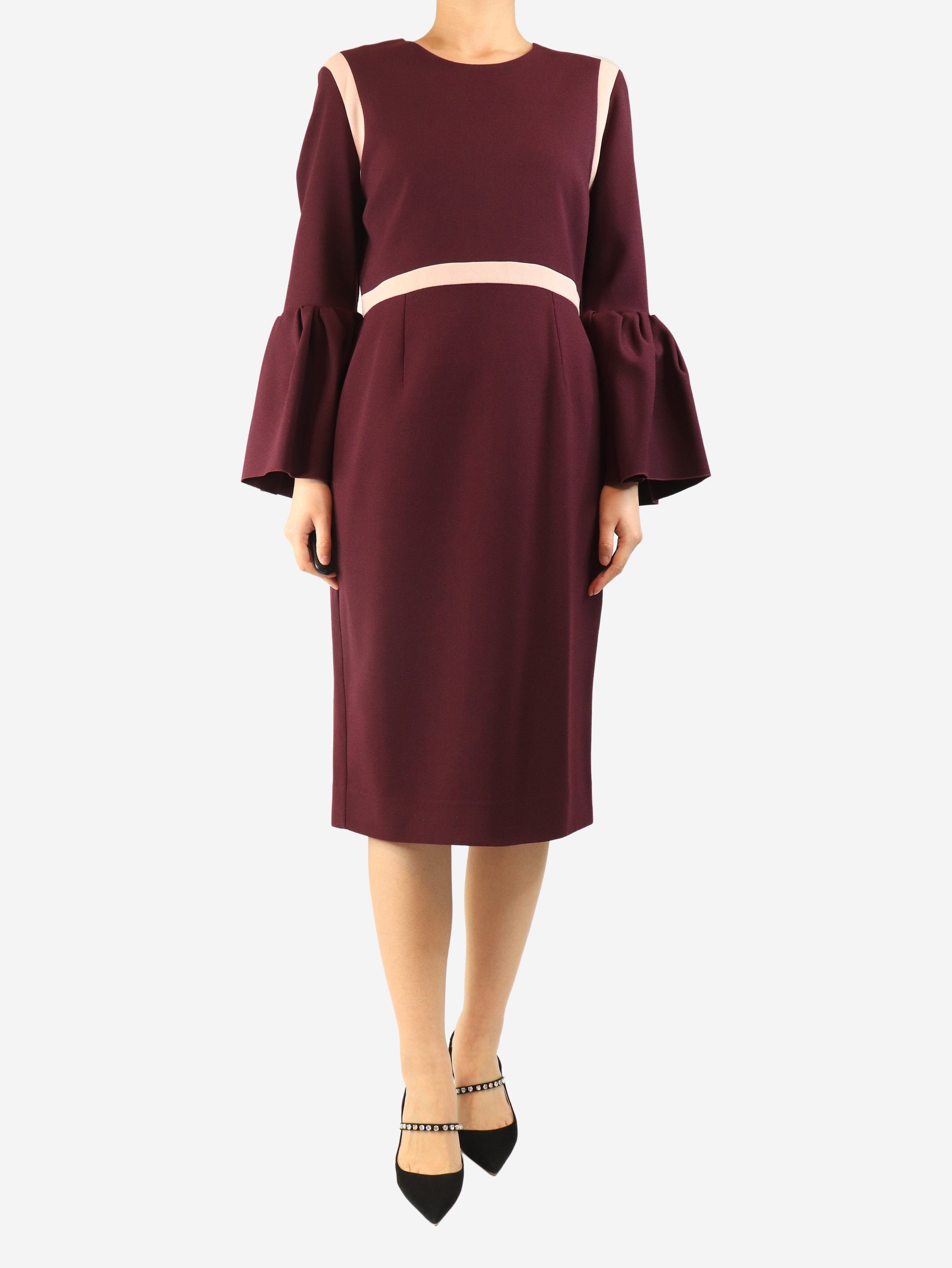 Purple crepe midi dress - size UK 14 Dresses Roksanda 