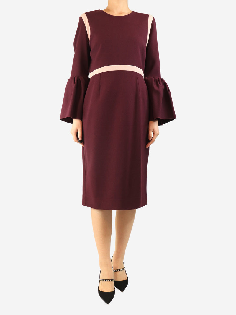 Purple crepe midi dress - size UK 14 Dresses Roksanda 