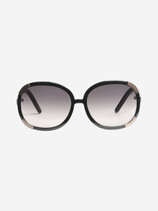 Chloe Black mytre round oversized sunglasses