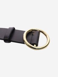 Frame Black round buckle belt