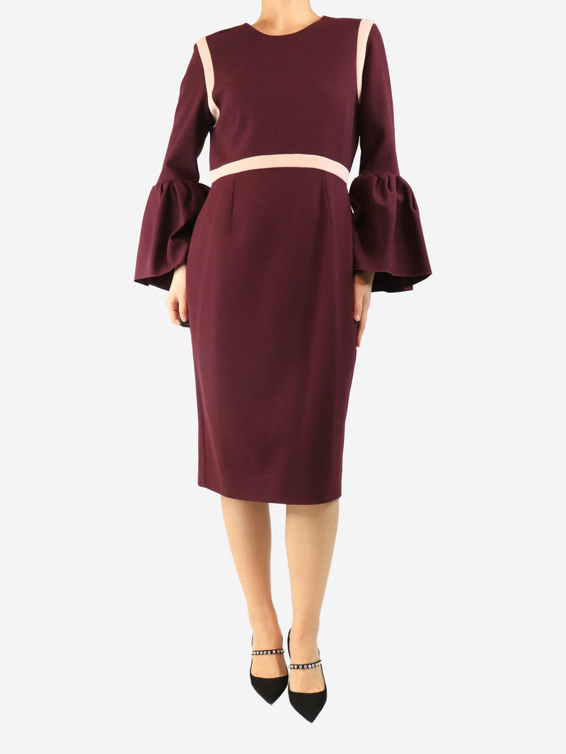 Purple crepe midi dress - size UK 14 Dresses Roksanda 