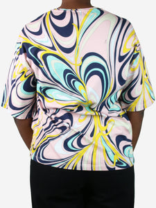 Emilio Pucci Pink swirly printed t-shirt - size L