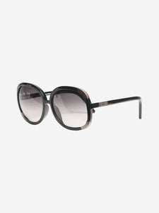 Chloe Black mytre round oversized sunglasses