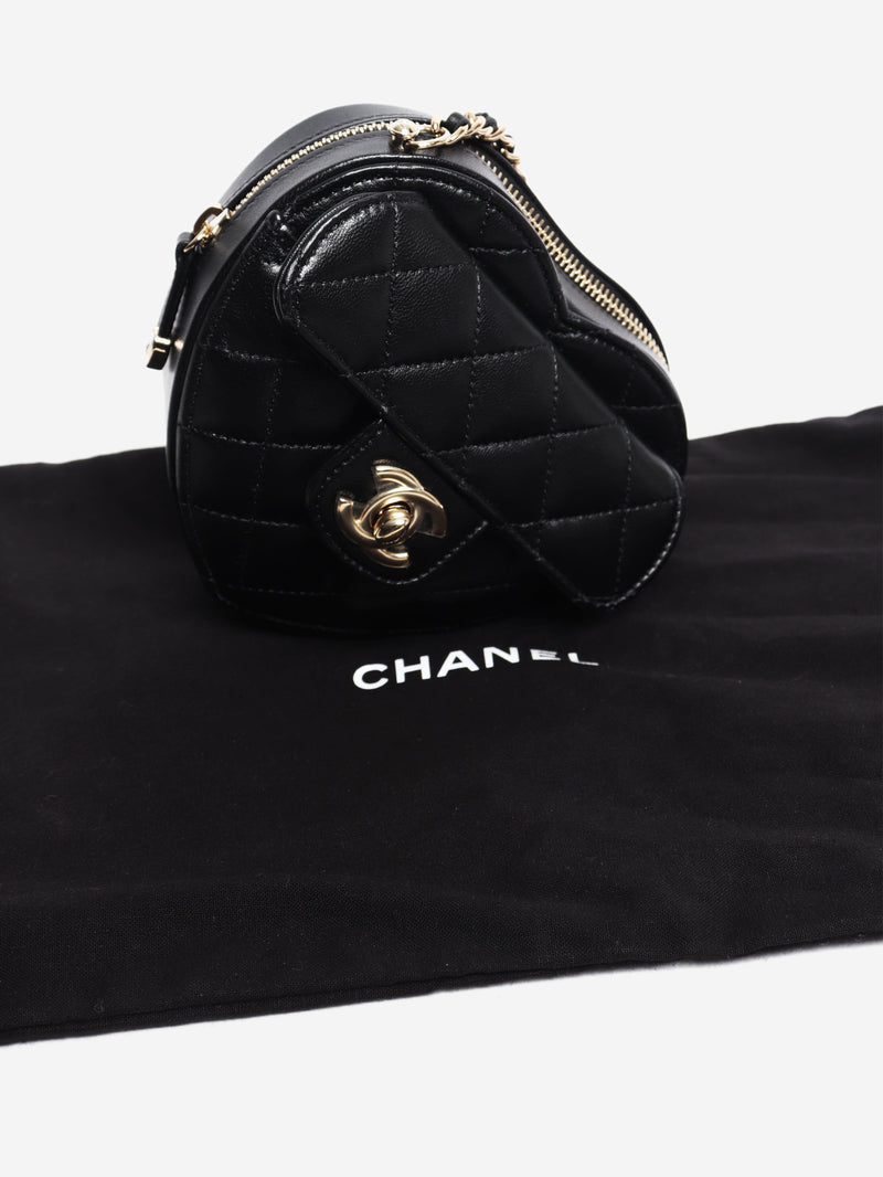 Black 2021 lambskin heart bag