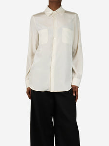 The Row Cream button-up oversized shirt - size XS