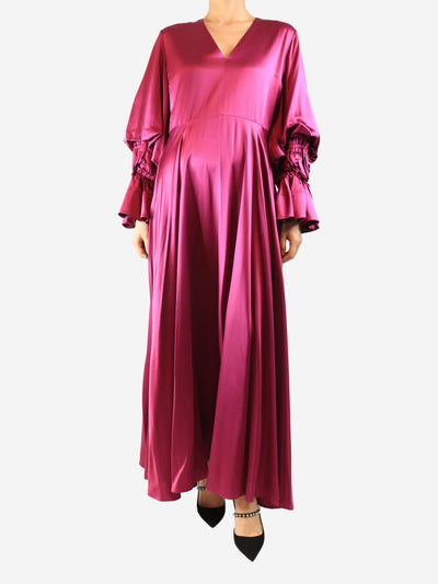 Pink silk midi dress - size UK 14 Dresses Roksanda 