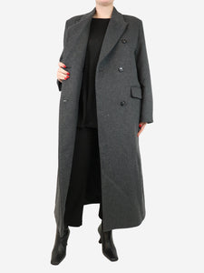 Marcela Graphite Banie wool boyfriend coat - size One Size