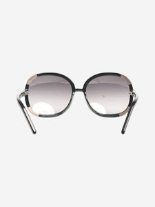 Chloe Black mytre round oversized sunglasses