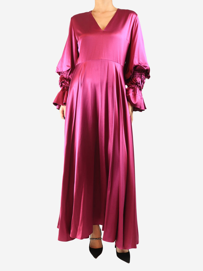 Pink silk midi dress - size UK 14 Dresses Roksanda 