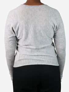 Joseph Grey V-neckline cashmere top - size L