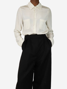 The Row Cream button-up oversized shirt - size XS