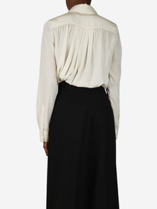 The Row Cream button-up oversized shirt - size XS