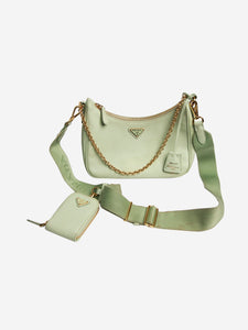 Prada Mint green Hobo Re-Edition 2005 Saffiano bag