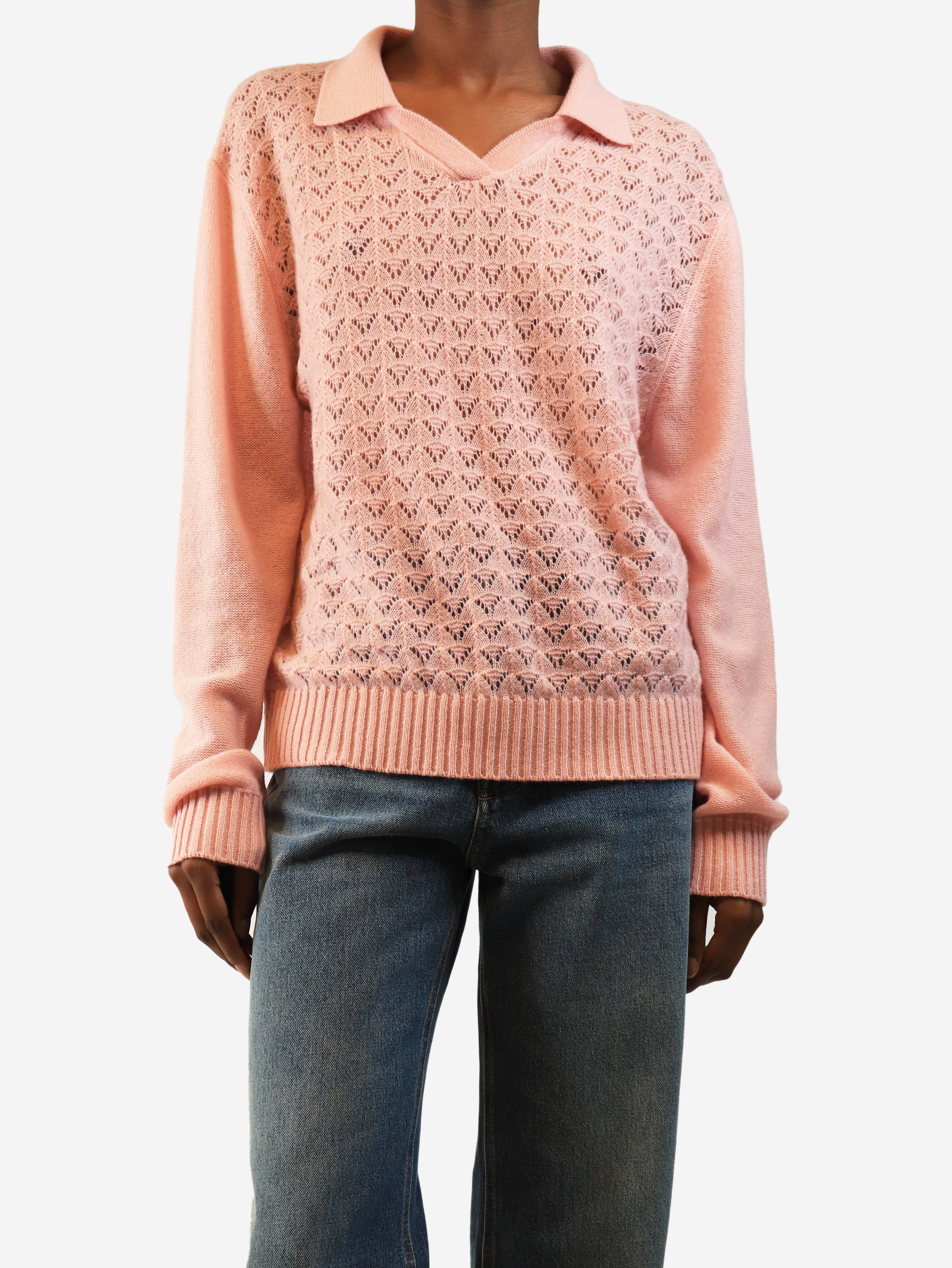 Pink polo knit jumper - size UK 6 Knitwear Miu Miu 