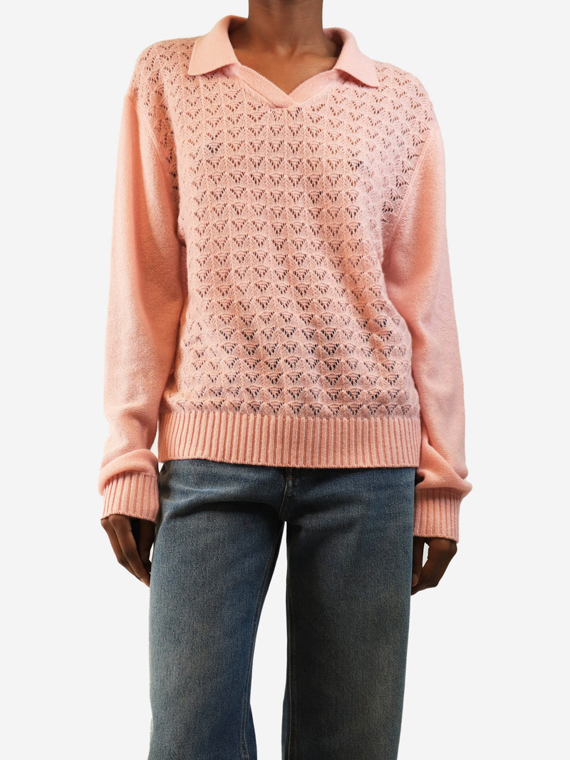 Pink polo knit jumper - size UK 6 Knitwear Miu Miu 