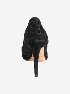 Jimmy Choo Black Bridget 85 leopard pumps - size EU 38.5