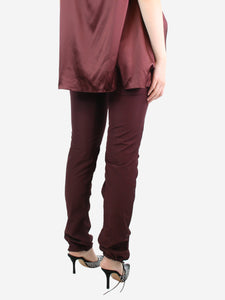 Supriya Lele Burgundy cargo trousers - size UK 10