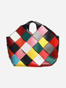 Loewe Multicolour woven leather tote bag