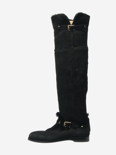 Black shearling knee-high boots - size EU 36.5 Boots Jimmy Choo 