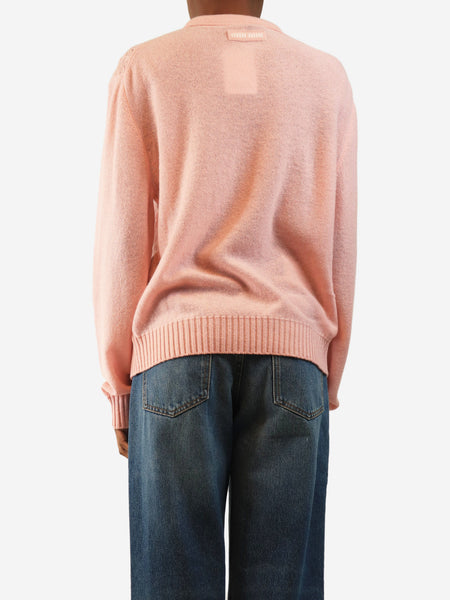 Pink polo knit jumper - size UK 6 alternate image