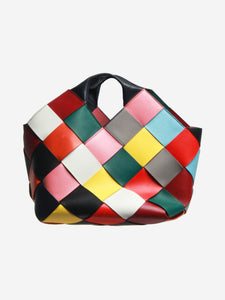 Loewe Multicolour woven leather tote bag