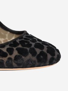 Jimmy Choo Black Bridget 85 leopard pumps - size EU 38.5