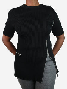 Celine Black short-sleeved knit top - size L