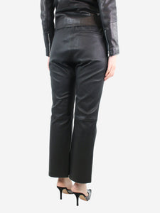 Enes Black leather trousers - size UK 12