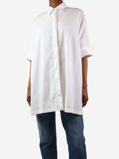 White oversized sides slit shirt - size XS Tops Agnona 