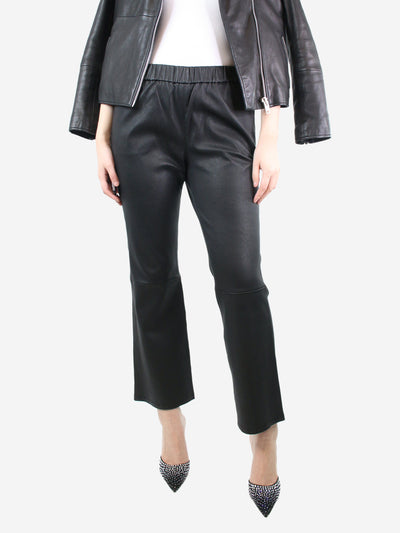Black leather trousers - size UK 12 Trousers Enes 