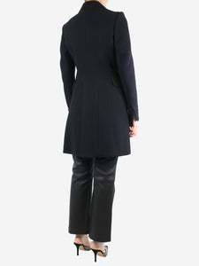 Alaia Black double-breasted wool coat - size UK 12