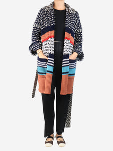 Missoni Multi chunky tie closure knot cardigan - size S