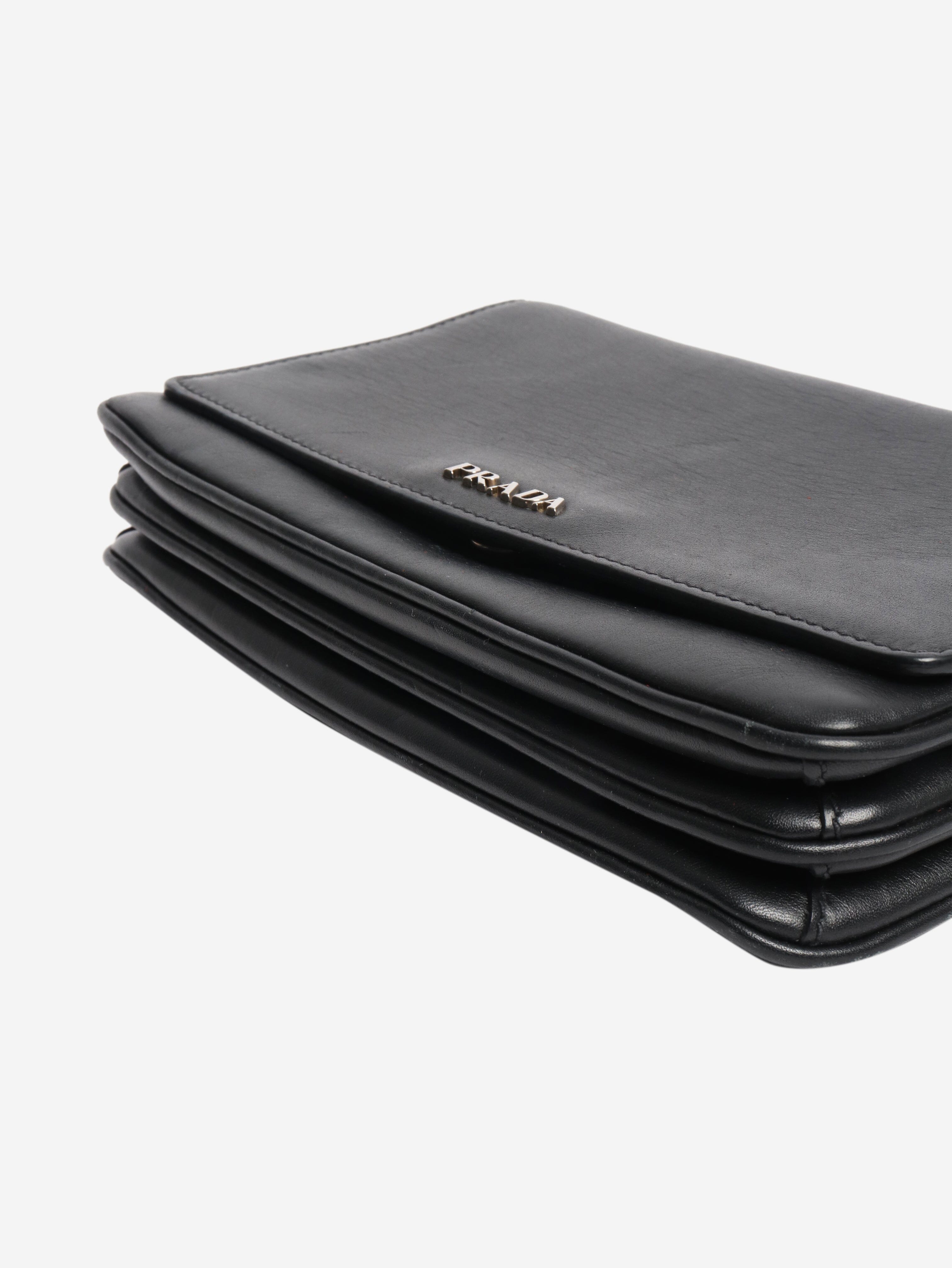 Black leather crossbody bag Cross-body bags Prada 