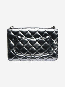 Chanel Silver lambskin quilted Wallet-on-Chain bag