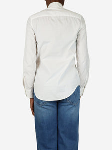 Loewe White long-sleeved shirt - size UK 8