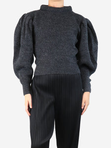 Isabel Marant Grey cable knit jumper - size UK 10