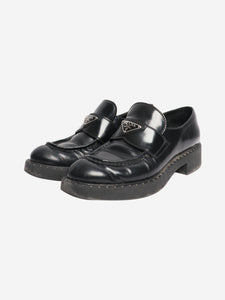 Prada Black leather loafers - size EU 38.5